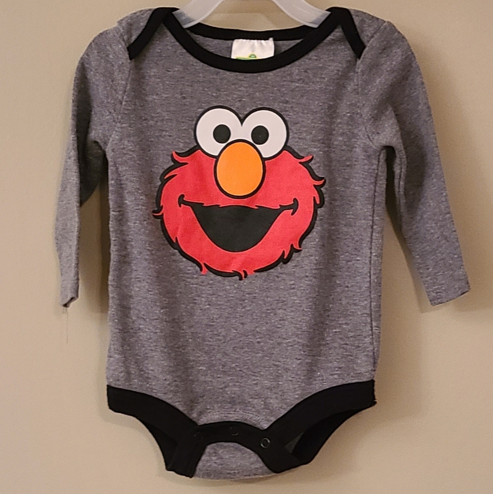 Sesame Street Elmo grey long sleeved onesie/bodysuit